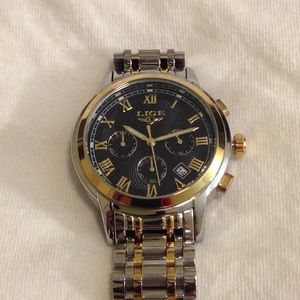 Men's Gold Chronograph Watch